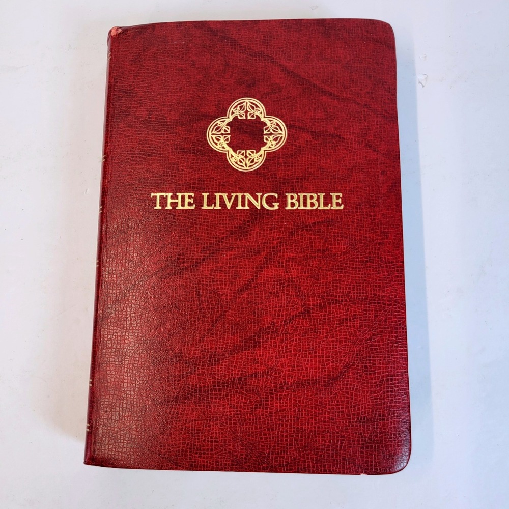 Tyndale The Living Bible Young Readers Edition Red Letter Burgundy 1987 Book